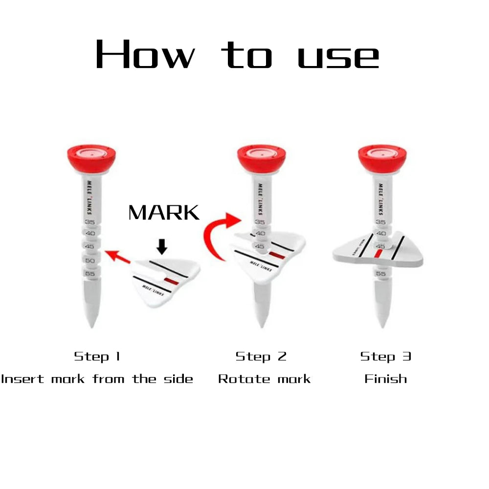4-Piece Golf Step Down Tees Pack